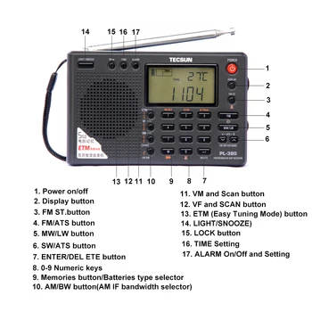 Tecsun PL-380 – Receptor portátil con DSP